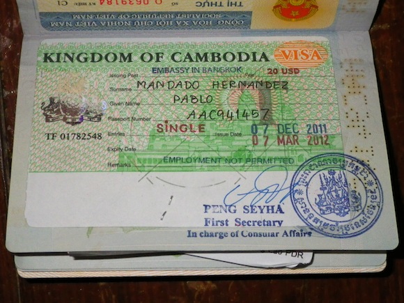 guida per estendere il visto cambogiano